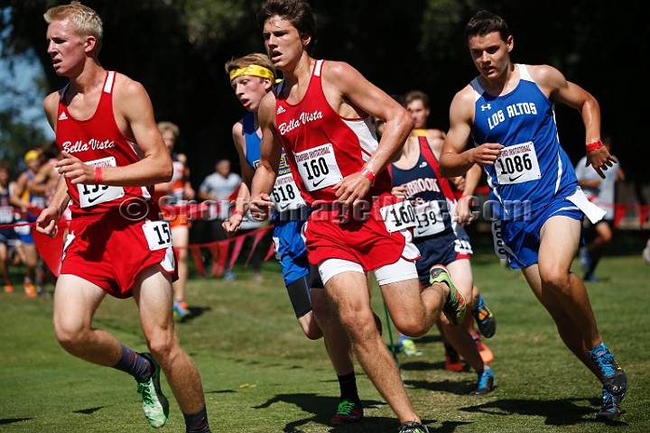 2014StanfordD2Boys-059.JPG - D2 boys race at the Stanford Invitational, September 27, Stanford Golf Course, Stanford, California.